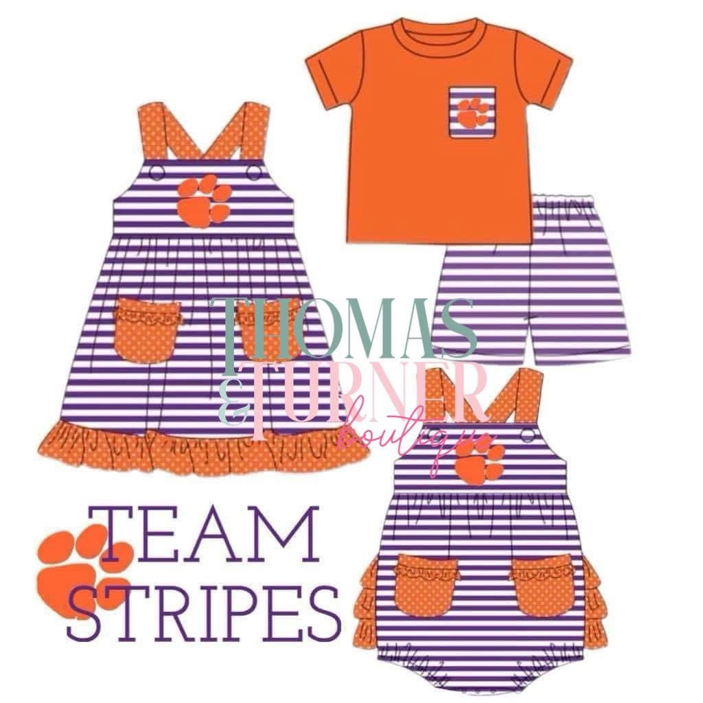 Purple & Orange Team Stripes- ETA MAY
