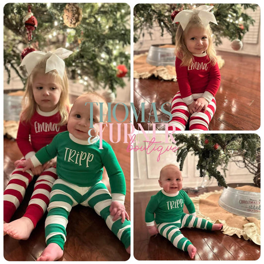 Christmas Stripe Jammies- ETA NOVEMBER